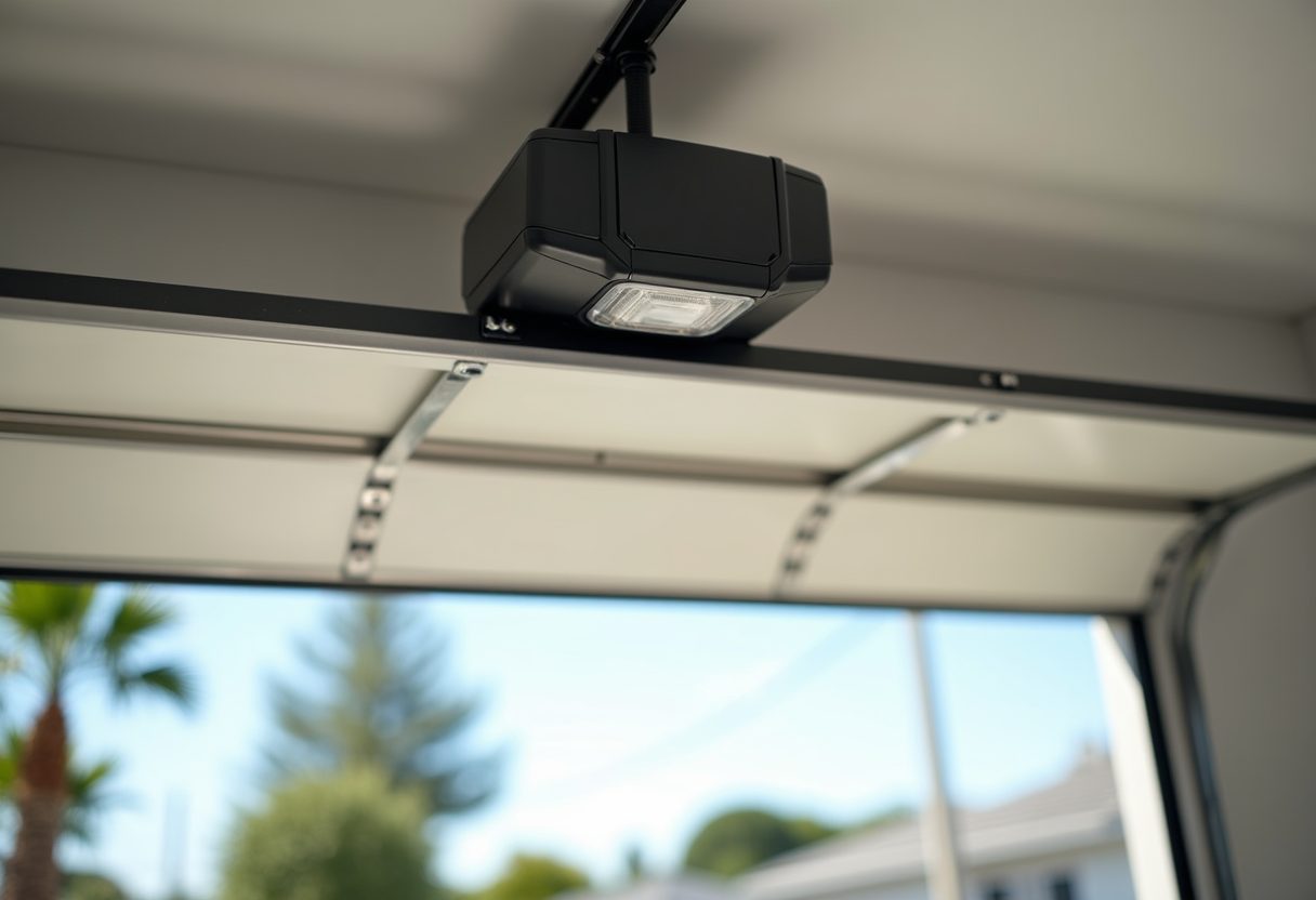 New garage door opener and rail installed — Holland Park
